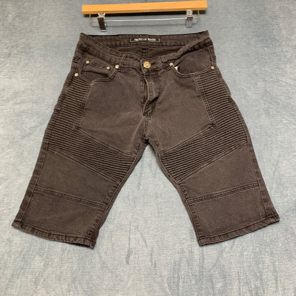 American Breed Shorts Mens 30W Brown Denim Comfort Medium Wash 5 Pockets